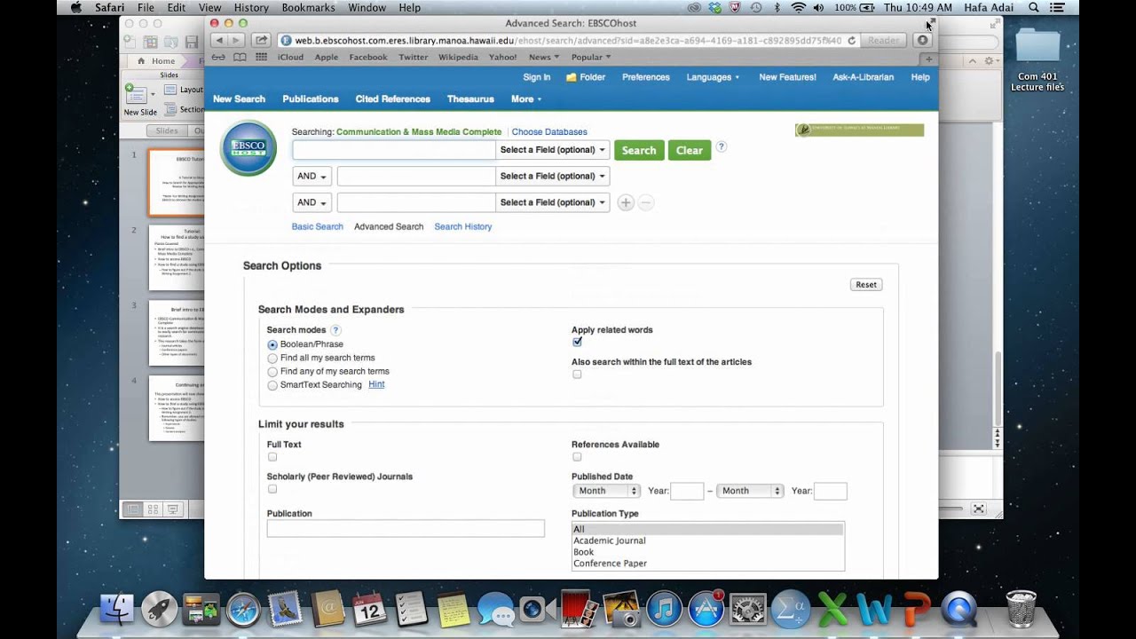 Ebsco Tutorial Youtube