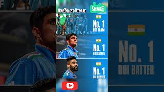 India cricket team no. first in odi match | #shorts #short #cricket #india