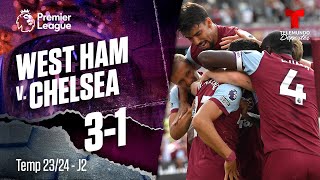 West Ham v. Chelsea 3-1 / J2 / Temp 23-24 | Premier League | Telemundo Deportes