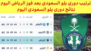 ترتيب دوري يلو السعودي بعد فوز الرياض اليوم نتائج دوري يلو السعودي اليوم