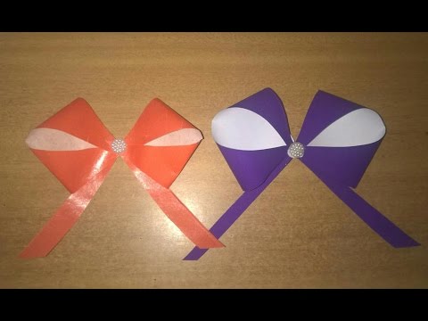 How To Make A Paper Bow (Origami) Decorate files, gift box, walls etc How To Make A Paper Bow (Origami) Decorate files, gift box, walls etc