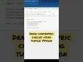Concentric Circles! Python turtle tutorial #shorts #python #programming #coding
