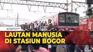 Penumpang Kereta Api Membeludak di Stasiun Bogor Layaknya Lautan Manusia di Hari Ketiga Lebaran!