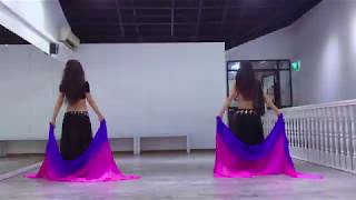 Belly dance veil choreography 肚皮舞纱巾舞