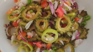 ஸ்ரீலங்கன் ஸ்டைல் பாவக்காய்  சாலட்/Sri Lankan style Bitter gourd salad/pavakkai sambol