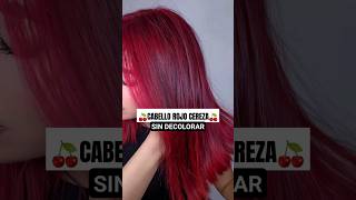 Cabello rojo cereza sin decolorar con los tintes de Igora 🍒 #igoraroyal #cabello #pelo #cabellorojo