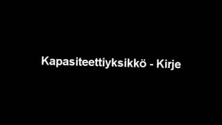 Kapasiteettiyksikkö - Kirje