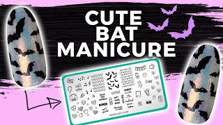 Cute HALLOWEEN Bat Nail Art - Maniology LIVE!