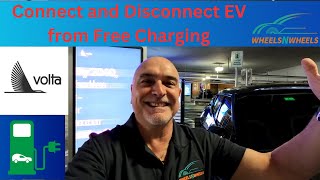 EV Connecting and Disconnect from a Free EV Charging at VOLTA Stations !