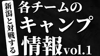 各チームのキャンプ情報‼️‼️