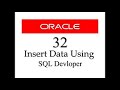 How To Insert Data into a Table Using SQL Developer