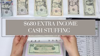 CASH ENVELOPE STUFFING EXTRA INCOME | $680 CASH STUFFING | SINKING FUNDS CASH STUFFING | BUDGET 2022