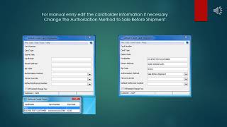 Epicor Eclipse Element / Vantiv Credit Card Entry in Solar Customer Maintenance