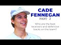 BYU quarterback Cade Fennegan talks about the best receivers and defensive backs on the team