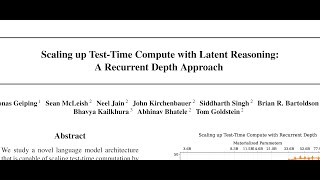 [QA] Scaling up Test-Time Compute with Latent Reasoning:A Recurrent Depth Approach