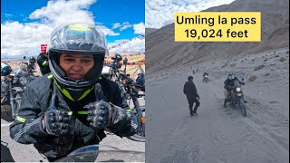 Leh to umling la (19,024 feet) bike trip || ride with GP || Nubra valley 2024