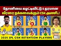 2025 IPL Mega Auction CSK Retention Players List, Ms Dhoni Out, Ruturaj Gaikwad, 2025 IPL CSK News