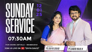 Sunday English Worship || 12th Jan 2025 || Ps.Divya David || Ps.David Raju || #sundayservice #live