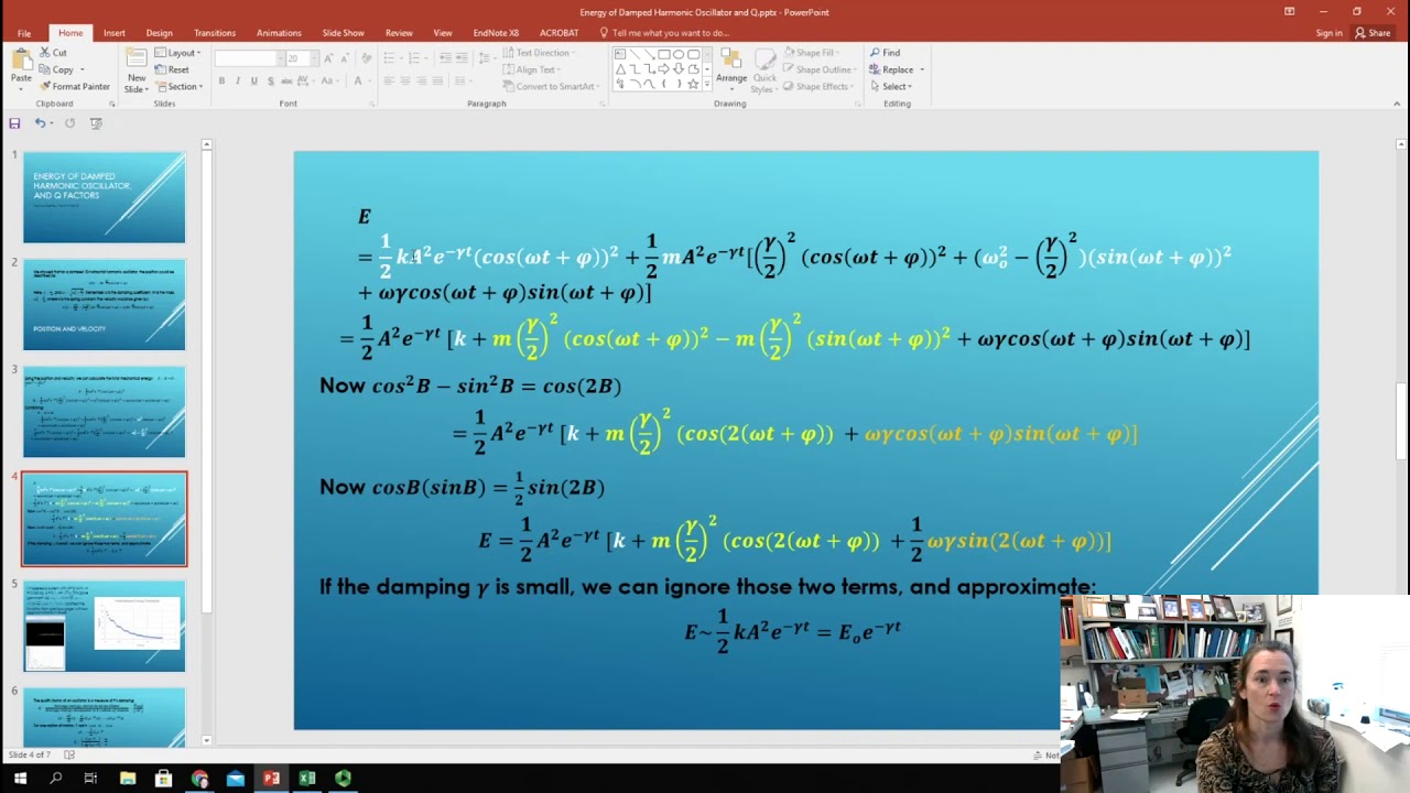 Energy Of Damped Oscillators And Quality Factors - YouTube