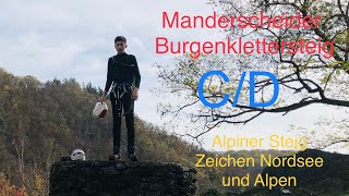 Neuer Burgenklettersteig in Manderscheid | Schöne Kletterei außerhalb der Alpen | Eifel