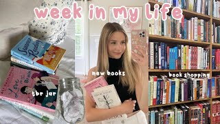 vlog: cozy day at the bookstore, reading updates, + making a tbr jar