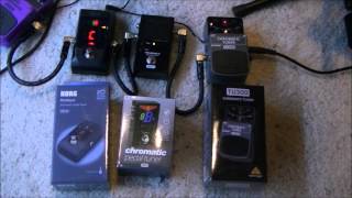 BEST BUDGET GUITAR TUNER PEDAL review, korg, monoprice, behringer