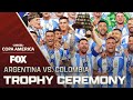2024 Copa América Final: Argentina's trophy ceremony following 1-0 victory over Colombia