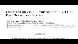 Cross-Entropy is All You Need to Invert the Data Generating Process