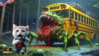 Horror, Little Cat😿\u0026 The Monster School Bus |Story of Transformation Part 6 #cat #aicat #sprunki