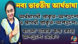 নব্য ভারতীয় আর্যভাষা। অর্ধমাগধী ও মাগধী প্রাকৃত-অপভ্রংশ। বাংলা ভাষার জন্ম।@SMUKTA