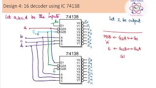 3:8 Decoder using IC 74138 and BCD decoder using IC 74LS42