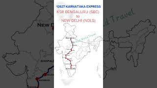 KSR BENGALURU (SBC) to NEW DELHI (NDLS) Train Route | 12676 Karnataka Express