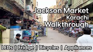 A Market near Karachi Port | Jackson Market | Walk through Tour | Walking Vibes | 4K