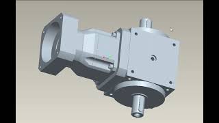 Overview of 3D Drawing of Right Angle Servo Gearbox