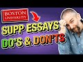 How to Write Boston University's Supplemental Essays