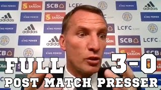 Leicester 3-0 Crystal Palace - Brendan Rodgers FULL Post Match Press Conference - Premier League