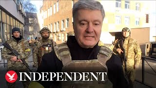 Former Ukrainian President Petro Poroshenko orders Putin to leave: 'This is our soil'