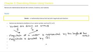 Ch. 3 pt. 1: Vectors & Vector Components from Mastering AP® Physics C: Mechanics (2020-2021)