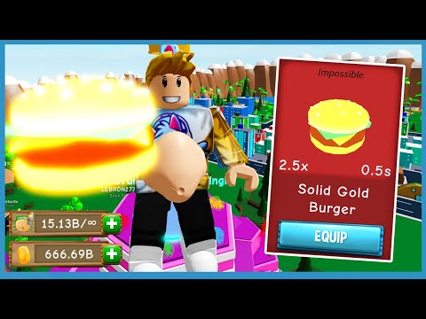 I Unlocked Impossible Gold Burger and Became The Biggest Player! Roblox Munching Masters