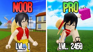 Starting Over as Luffy Noob to Max Level in Blox Fruits