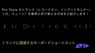 Pro Tools -トラック状態（レコード/ソロ/ミュート）に関連したショートカット