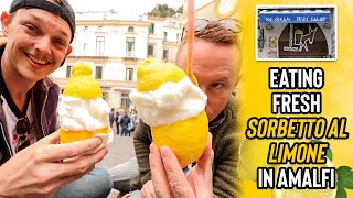 Eating The Freshest Sorbetto Al Limone On The Amalfi Coast in Italy 🍋🍦