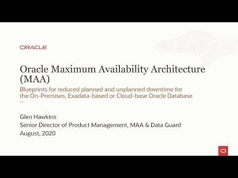 Oracle Maximum Availability Architecture: Overview