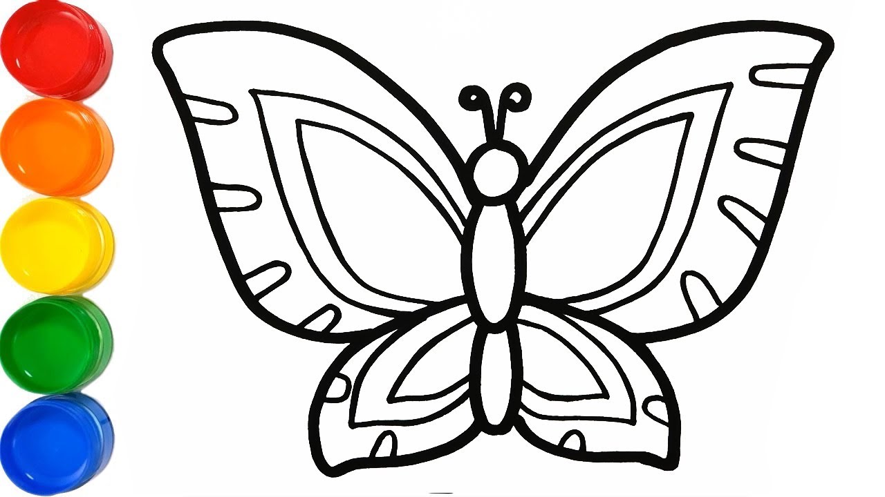 Aprende A Dibujar Y Colorear Una Mariposa Paso A Paso - Dibujos Para ...