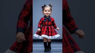 Chic \u0026 Cute Baby Model, Fashion Show, Runway, Plaid Dress, A-line, Flared Skirt