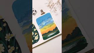 Paint with me - Gouache easy painting #yuukicloud #shorts