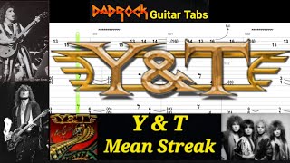 Mean Streak - Y \u0026 T - Guitar + Bass TABS Lesson (Request)