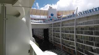 Oasis of the Seas, Room Tour 12251 Inside balcony sound test.