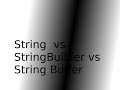 String vs StringBuilder vs StringBuffer classes Java