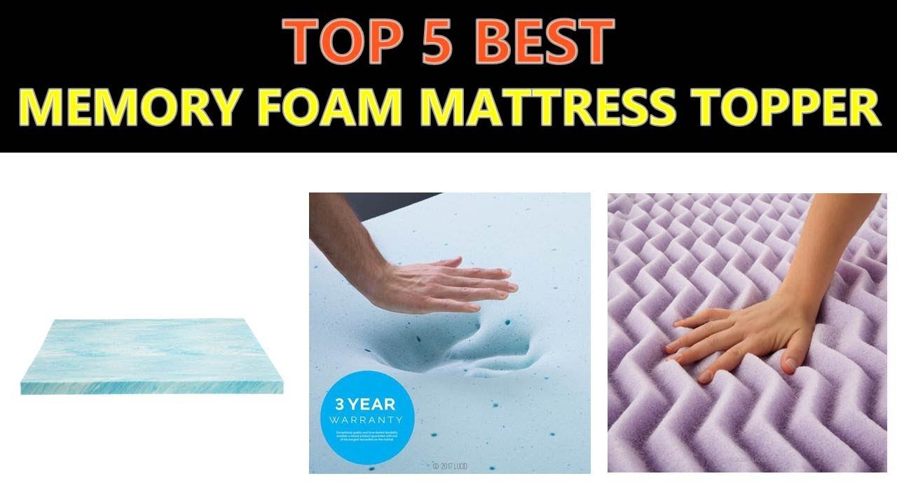 Best Memory Foam Mattress Topper 2019 - 2020 - YouTube